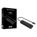 ÷ Hub usb-c 3.0 conceptronic hubbies07b 4 puertos usb 3.0 color negro carcasa de aluminio