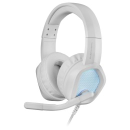 ÷ Headset mars gaming mh320 white hi-fi ultra-bass 3d jack 3.5mm iluminacion rgb flow (alimentada por