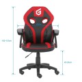 ÷ Silla gamer junior conceptronic eyota06r color negro detalles en rojo recubrimiento pu de alta calid