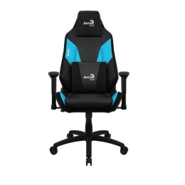 ÷ Silla gamer aerocool admiral dise?o gaming profesional negra con detalles en azul sistema air reposa