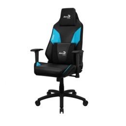 ÷ Silla gamer aerocool admiral dise?o gaming profesional negra con detalles en azul sistema air reposa