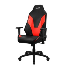 ÷ Silla gamer aerocool admiral dise?o gaming profesional negra con detalles en rojo sistema air reposa