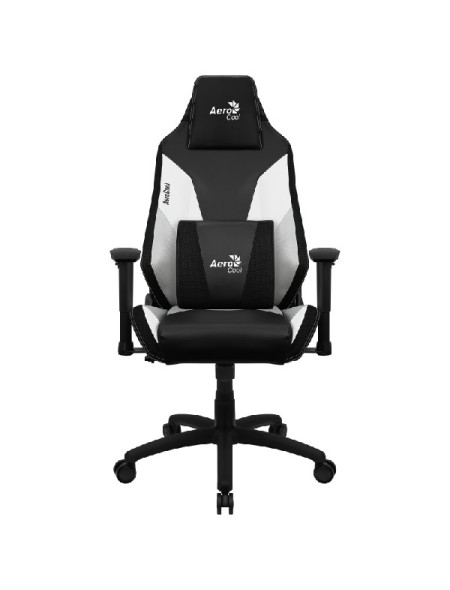 ÷ Silla gamer aerocool admiral dise?o gaming profesional negra con detalles en blanco sistema air repo