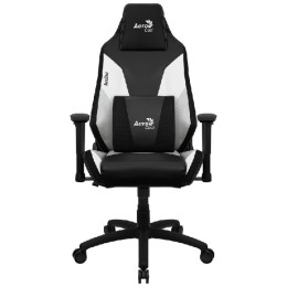 ÷ Silla gamer aerocool admiral dise?o gaming profesional negra con detalles en blanco sistema air repo