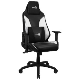 ÷ Silla gamer aerocool admiral dise?o gaming profesional negra con detalles en blanco sistema air repo