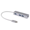 ÷ Hub usb-c 3.1 equip life 4 puertos usb 3.0 tipo a carcasa de aluminio