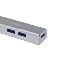 ÷ Hub usb-c 3.1 equip life 4 puertos usb 3.0 tipo a carcasa de aluminio