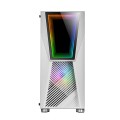 ÷ Caja atx semitorre gaming mars gaming mc777 white frontal con espejo infintio argb 2xventiladores 12