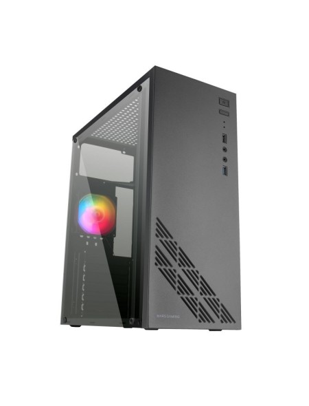 ÷ Caja atx semitorre gaming mars gaming mc100 black frontal y chasis en acero ultra-ligero 1xventilado