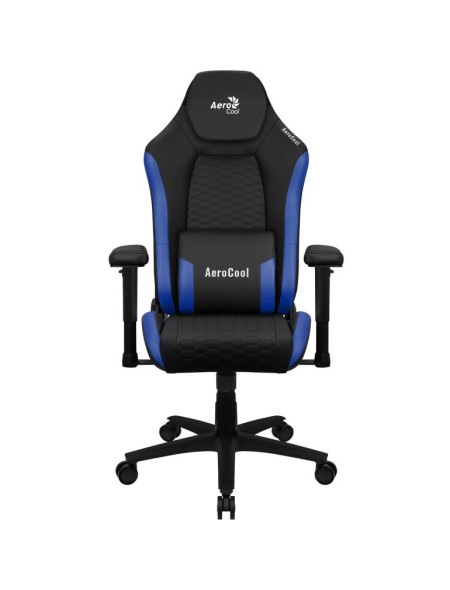 ÷ Silla gaming aerocool crown dise?o premium cuero sintetico aeroweave negra con detalles en azul repo