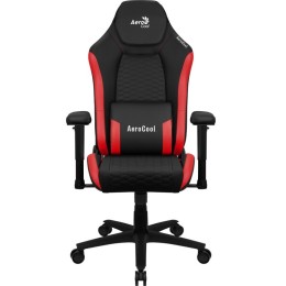 ÷ Silla gaming aerocool crown dise?o premium cuero sintetico aeroweave negra con detalles en rojo repo