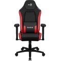 ÷ Silla gaming aerocool crown dise?o premium cuero sintetico aeroweave negra con detalles en rojo repo