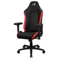 ÷ Silla gaming aerocool crown dise?o premium cuero sintetico aeroweave negra con detalles en rojo repo