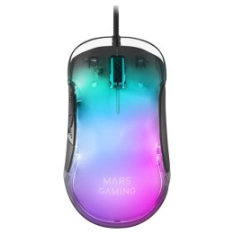 ÷ Mouse mars gaming rgb mmglow black 12800dpi iluminacion total chroma-glow con cuerpo acabado en espe