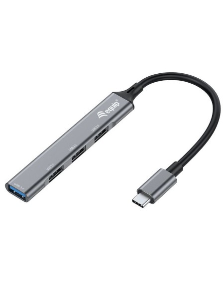 ÷ Hub usb-c equip life a 1xusb-a 3.0 3xusb-a 2.0 carcasa aluminio