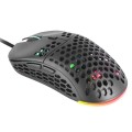 ÷ Mouse mars gaming rgb mm55 dise?o hive black 12800dpi a825pro switch huano superficie perforada ilum