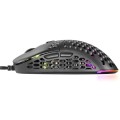 ÷ Mouse mars gaming rgb mm55 dise?o hive black 12800dpi a825pro switch huano superficie perforada ilum