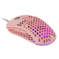 ÷ Mouse mars gaming rgb mm55p dise?o hive pink 12800dpi a825pro switch huano superficie perforada ilum