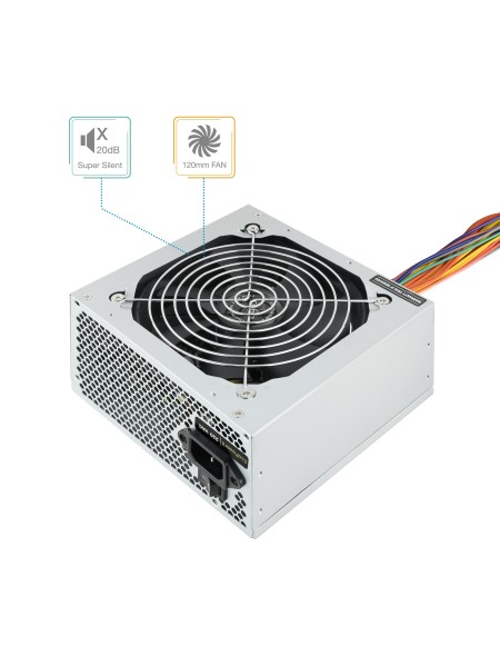÷ Fuente de alimentacion tooq 500w tqep-500sse fan 12cm 4 sata/2 molex cable alimentaci?n desti