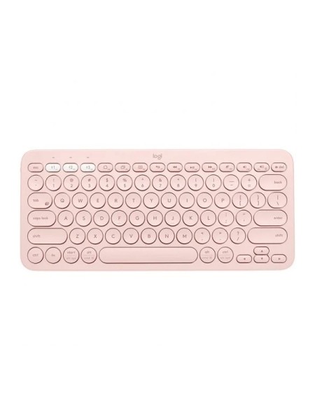 ÷ Teclado logitech bluetooth k380 para tres dispositivos color rosa p/n:920-009587