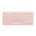 ÷ Teclado logitech bluetooth k380 para tres dispositivos color rosa p/n:920-009587