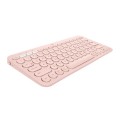 ÷ Teclado logitech bluetooth k380 para tres dispositivos color rosa p/n:920-009587