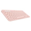 ÷ Teclado logitech bluetooth k380 para tres dispositivos color rosa p/n:920-009587