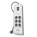 ÷ Regleta alimentacion belkin bsv604vf2m de protecci?n contra sobretensiones 6 tomas + 2 puertos usb (