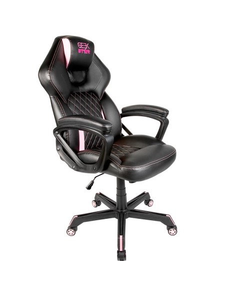 ÷ Silla gamer konix geek star onyx gran comodidad y ergonomia inclinacion hasta 15? color negro y lila
