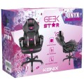 ÷ Silla gamer konix geek star onyx gran comodidad y ergonomia inclinacion hasta 15? color negro y lila