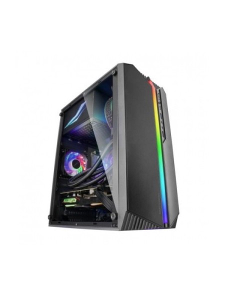 ÷ Caja microatx gaming mars gaming mc-s1 black frontal argb ventilador traser frgb ventana lateral sin