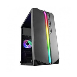 ÷ Caja microatx gaming mars gaming mc-s1 black frontal argb ventilador traser frgb ventana lateral sin