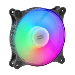 ÷ Kit 2xventilador interno frgb mars gaming mf-duo black 12x12cm ultrasilenciosos 15db iluminacion frg