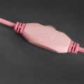 ÷ Headset mars gaming mh122 pink ultra ligeros 184g drivers de neodimo 50mm microfono flexible jack 3.