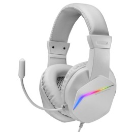 ÷ Headset mars gaming mh122 white ultra ligeros 184g drivers de neodimo 50mm microfono flexible jack 3