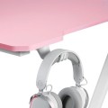 ÷ Mesa mars gaming mgd rgb blanca con tablero rosa chasis acero tablero 100x60cm altura 74cm rgb