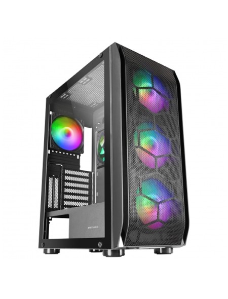 ÷ Caja e-atx torre gaming mars gaming mc-kx xxl black lateral cristal templado frontal mesh incluye 5 
