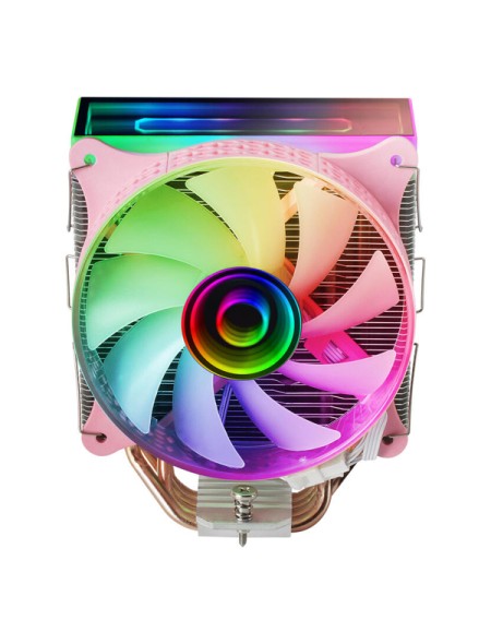 ÷ Ventilador con disipador de cpu mars gaming mcpu-vr pink dise?o doble espejo infinito 4 headpipes td