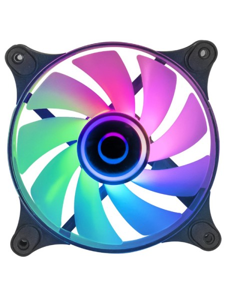 ÷ Ventilador interno mars gaming mf-3d black 12x12cm argb efecto espejo infinito