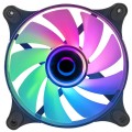 ÷ Ventilador interno mars gaming mf-3d black 12x12cm argb efecto espejo infinito