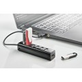 ÷ Hub usb 2.0 ngs a 7xusb-a con adaptador de corriente