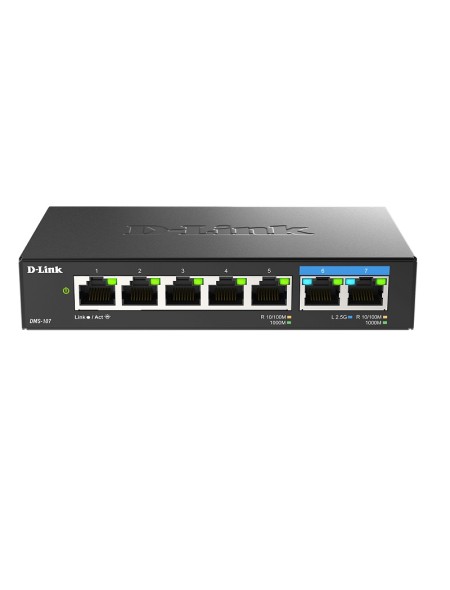 ÷ Switch no gestionable d-link dms-107/e 5p giga+ 2p 2.5g sobremesa no rack