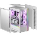 ÷ Caja e-atx torre gaming mars gaming mc-ultra white doble linea argb frontal y lateral de cristal tem