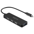 ÷ Hub usb-c approx appc48v2 a 1xusb-a 2.0 3xusb-a 2.0