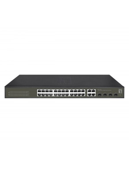 ÷ Switch semigestionable level one hilbert 24p giga + 4p sfp giga carcasa metalica