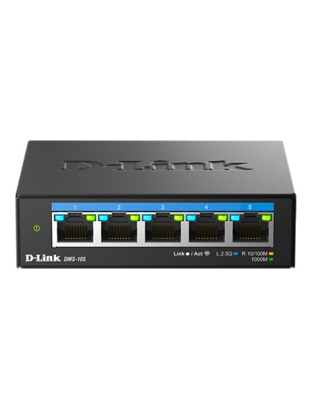 ÷ Switch no gestionable dlink dms-105 5p multigigabit 2,5g carcasa metalica sobremesa no rack