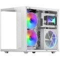 ÷ Caja microatx cube gaming mars gaming mc-view white frontal y lateral de cristal templado continuo d