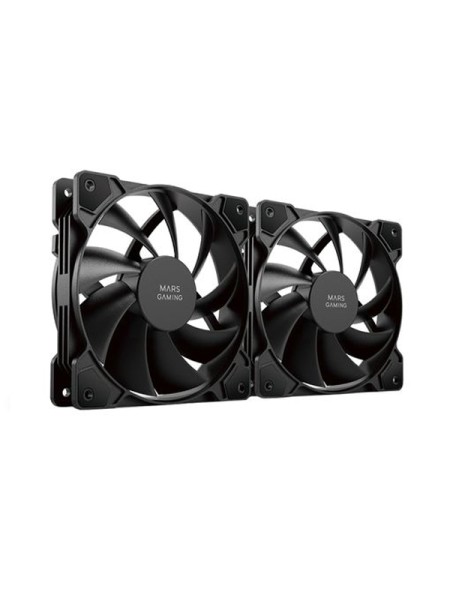 ÷ Kit 2xventilador interno mars gaming mf-pwmx2 black rodamientos de fluido dinamico sistema pwm