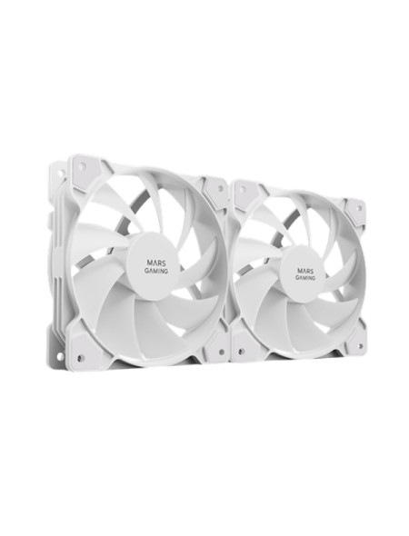 ÷ Kit 2xventilador interno mars gaming mf-pwmx2 white rodamientos de fluido dinamico sistema pwm