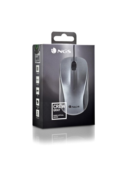 ÷ Mouse ngs crew gray con cable de 1200 dpi